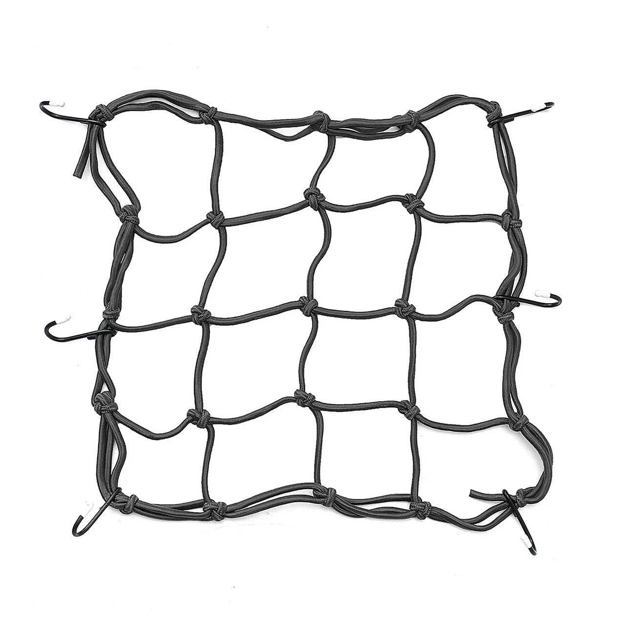 

Helmet Cargo Net Motorcycle Accessories Elastic Cord Mesh 6 Hooks 30x30cm Universal Black 12x12inch Dirt Bike Scooter Moped