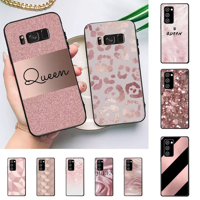 

Rose Gold Pink Princess Queen Phone Case for Samsung J 2 3 4 5 6 7 8 prime plus 2018 2017 2016 core