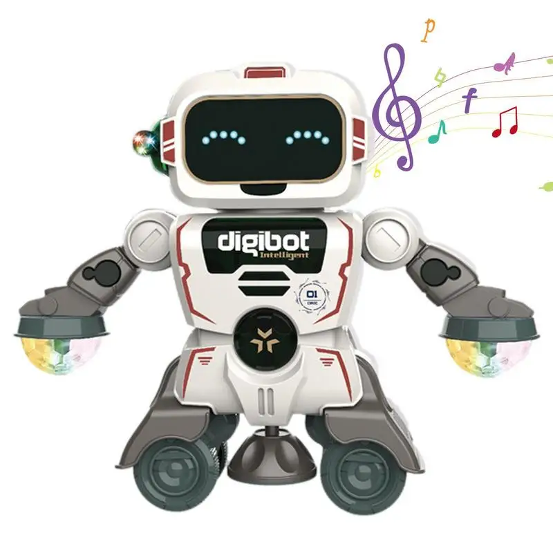 

360 Вращающаяся музыкальная детская игрушка-робот с красочными огнями, Умная Электронная детская прогулочная игрушка для раннего развития