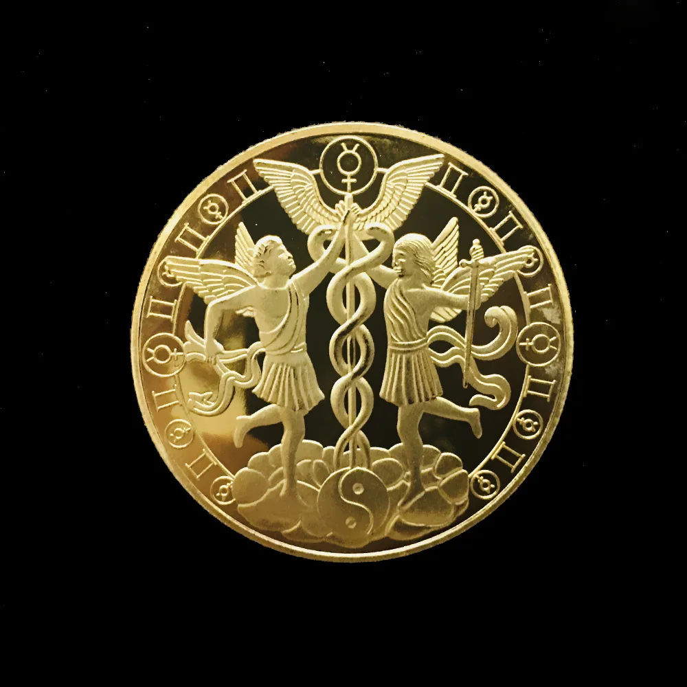 

Twelve Constellation Commemorative Coin Gemini Lucky Gold Coin