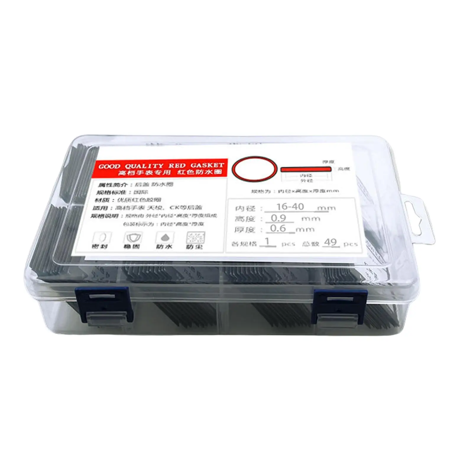 

Watch Back Case Gasket 16-40mm 49 Sizes Jewelry Watch Case Cover Watchmaker Replacement Watch Accessories Rubber O Rings