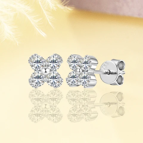 Серьги-гвоздики Anziw Муассанит Серебро 925