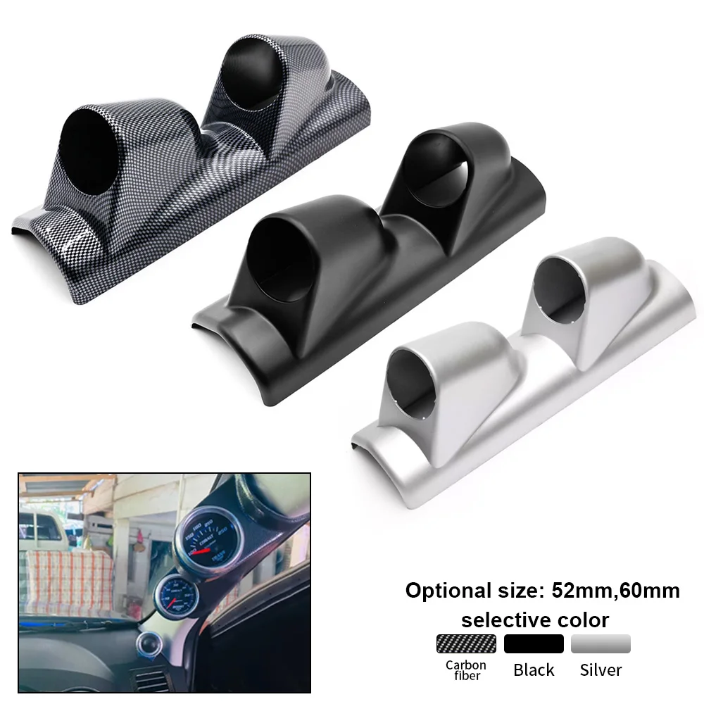 

52mm 60mm Universal 2 Hole Left/Right Hand Auto Dual Holes A-Pillar Holes Gauge Holder Pod Modified Instrument