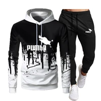 mens 3d sportswear set two piece hoodie and pants fashion casual sportswear spring and autumn 2022