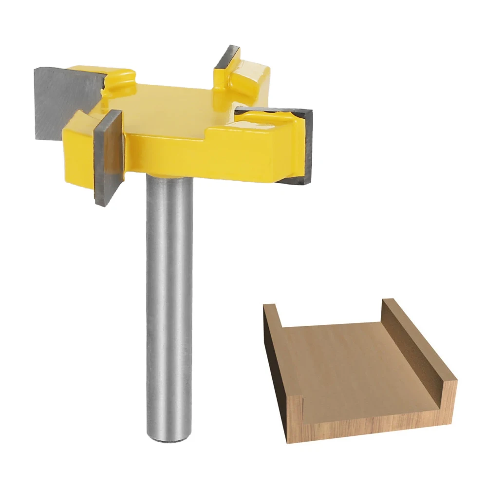 

Surfacing Router Bit Cutting Diameter 4-Wings Slab Flattening Router Bits Surface Planing Bottom Cleaning Cutter Woodworking