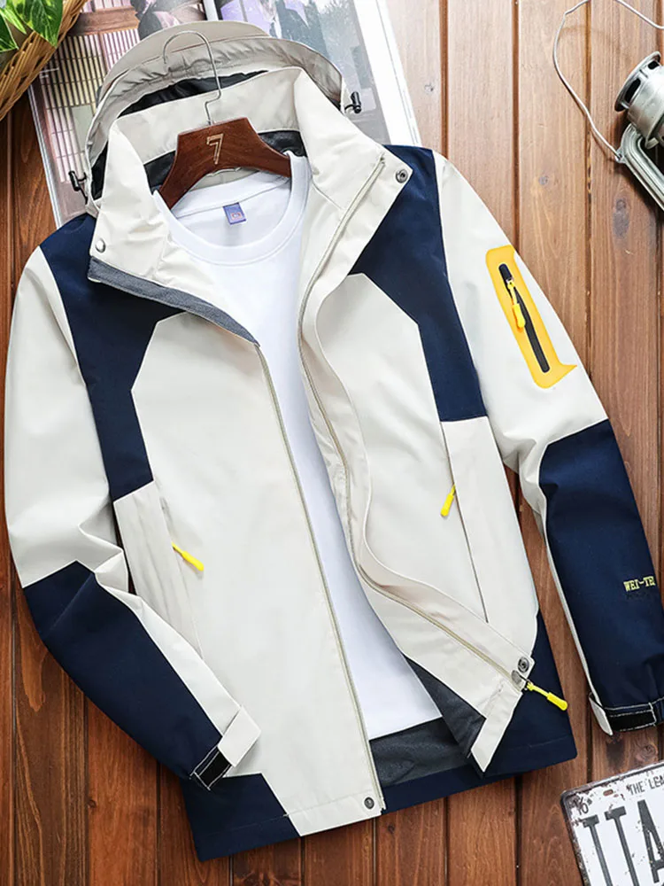 

Куртка мужская и женская со съемной шапкой, ветрозащитная, водонепроницаемая, дышащая