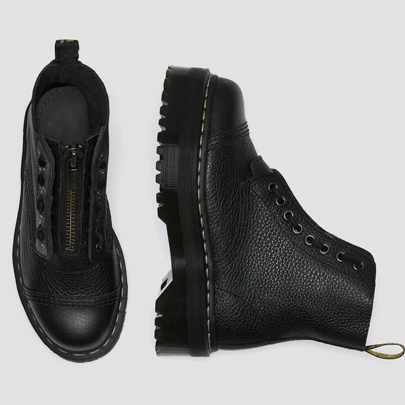 

Женские ботильоны из натуральной кожи Martens больших размеров 35-45, массивные мотоциклетные ботинки для женщин, Роскошные зимние боевые ботинк...