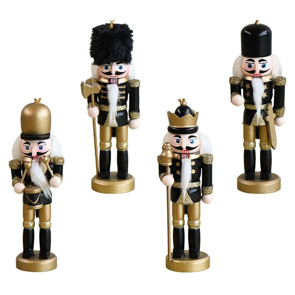 

Nutcrackerchristmas Wood Nutcrackers Ornaments Tree Soldier Desktop Decor Ornament Hanging Homepuppet Wooden Pendant Decorations