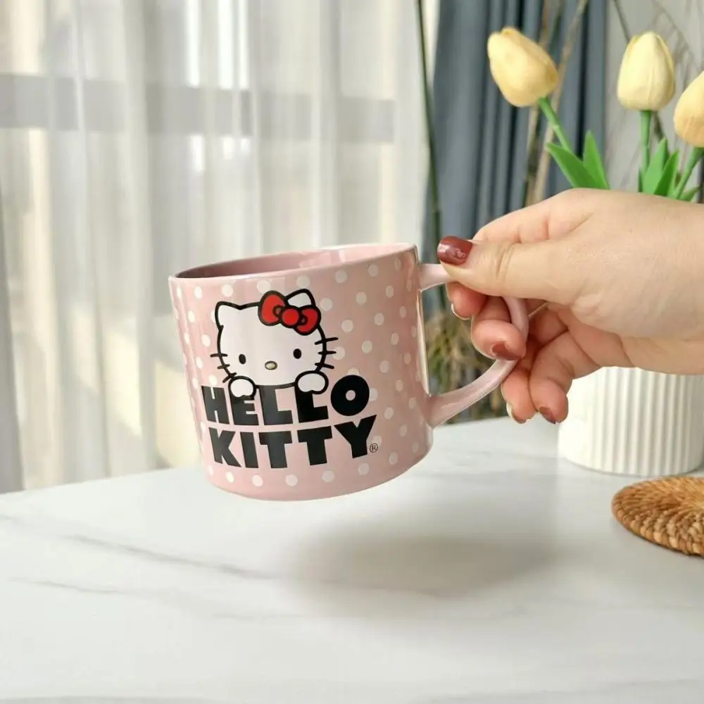 Kawaii Sanrio мультяшная чашка Hello Kitty керамическая кружка большой емкости милая для
