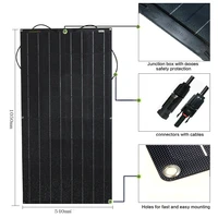 solar panel 300w 200w 100w 400w etfe pet flexible panels solar pv monocrystalline cell 12v 24v 1000w battery charger system kit