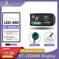 kt led880 electric bicycle display smwaterproof connector kt led led880 ebike control panel for kt controller