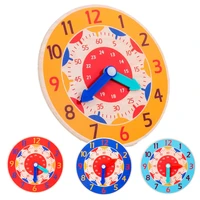 children wooden clock toys hour minute second cognitive board colorful clocks early learning educational toys for kids
