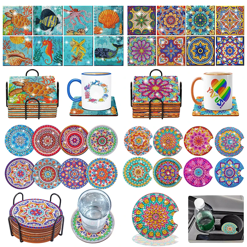 

Набор для алмазной вышивки «Мандала», 8 шт.