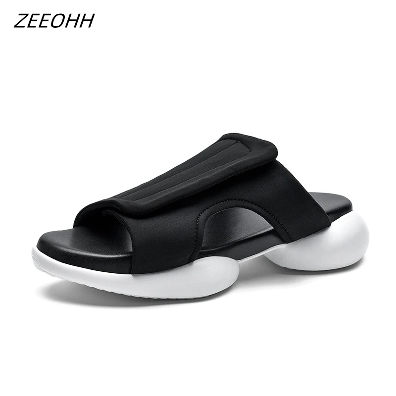 

New Summer Mules shoes Male Slippers gladiator rome Men Flats slides Sandals Casual Men's Shoes Thicken Open Toe Flip Flops