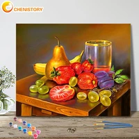 chenistory paint by number fruit landscape drawing on canvas hand painted gift diy strawberry pictures by numbers kits home deco