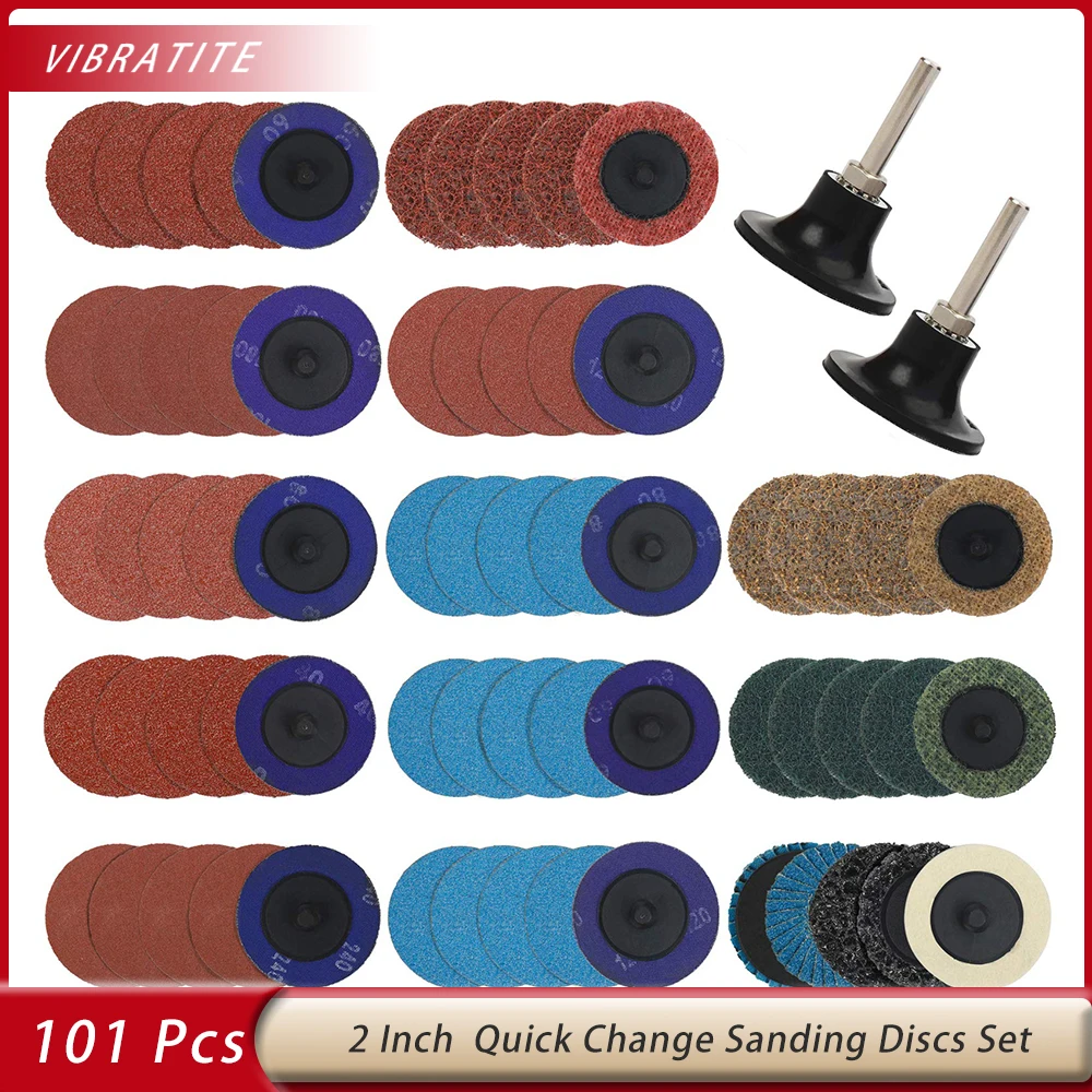 101 шт. шлифовальные диски с держателем для быстрой шлифовки