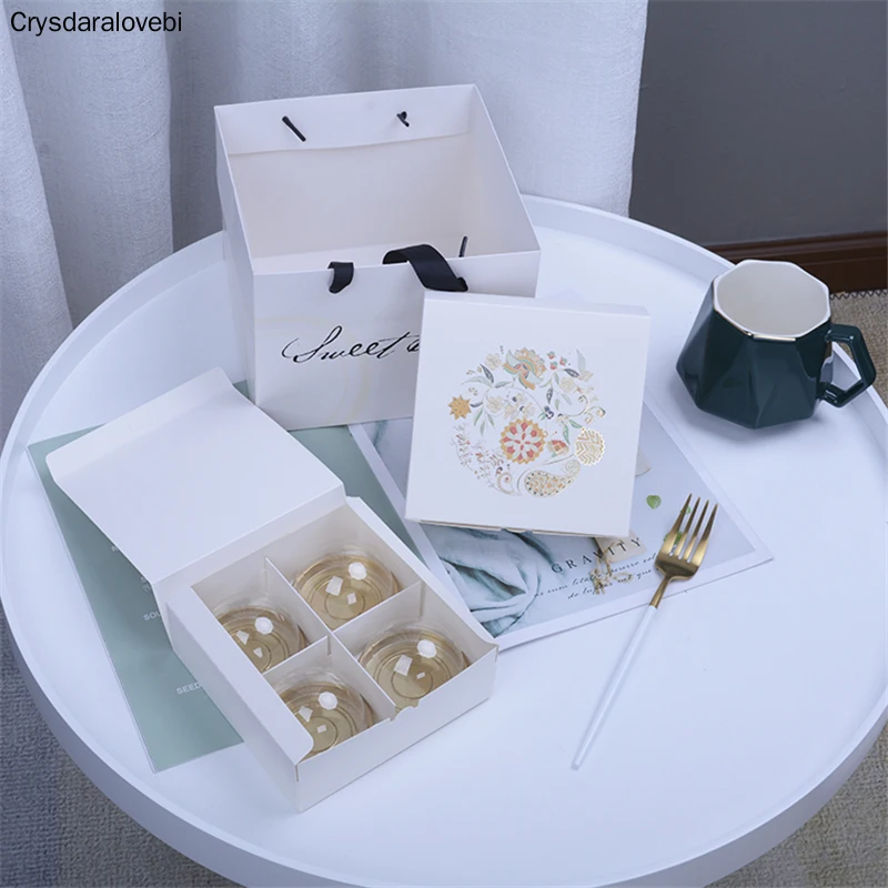

10pcs Flower Cake Paper Boxes Baby Shower Party DIY Handmade Gift Supplies Cookies Baking Food Candy Packing Biscuit