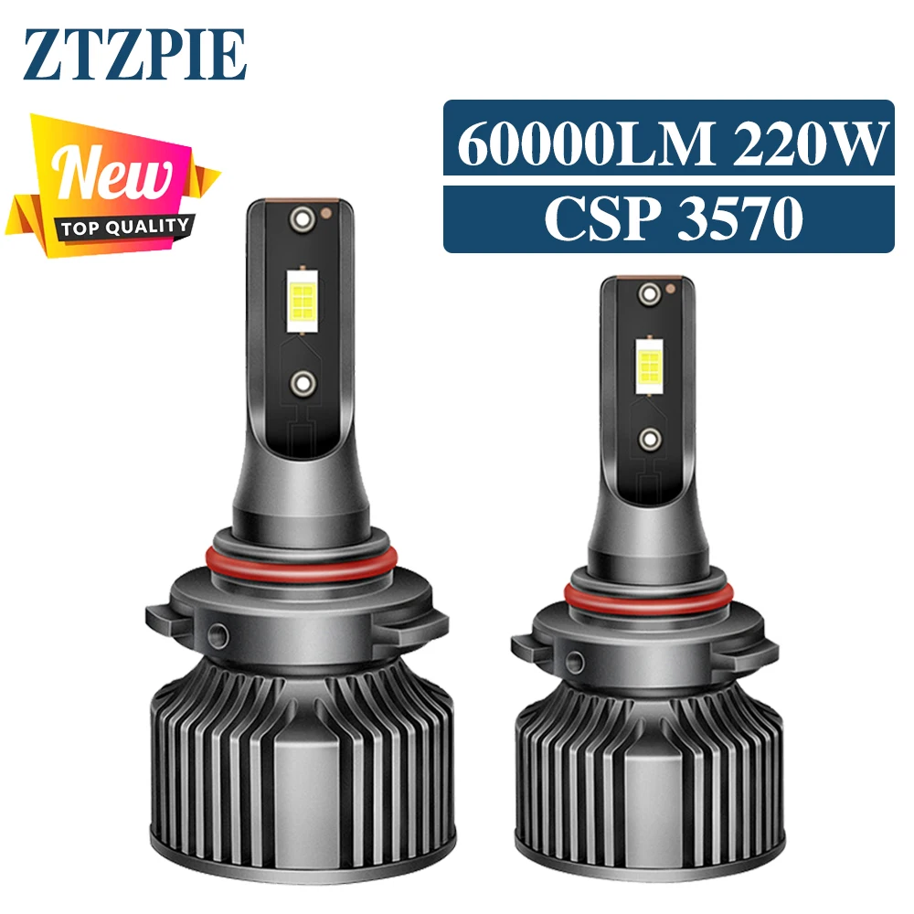 

ZTZPIE 60000LM Car Led Headlight 4500K 6000K HB3 HB4 9005 9006 9012(HIR2) H1 H7 H4 H11 Bulbs CSP 3570 Chips Auto Fog Lamp 220W