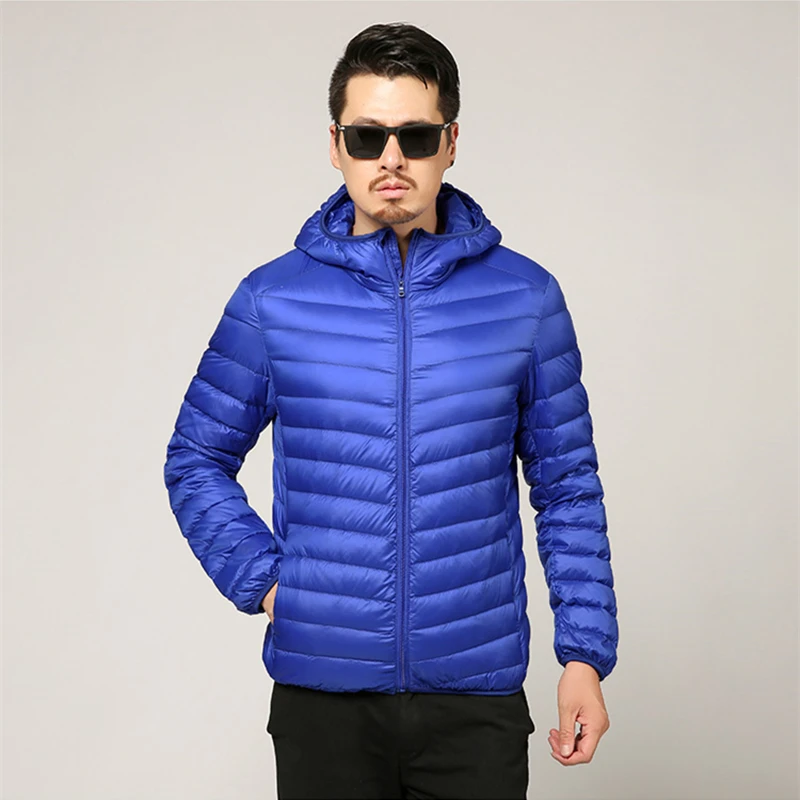 Men's All-Season Ultra Lightweight Packable Down Jacket Water and Wind-Resistant Breathable Coat Men Hoodies Jackets Jaqueta