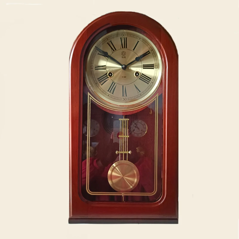 

Wood Big Wall Clocks Living Room Pendulum Clockwork Silent Vintage Wall Clock Free Shiping Orologio Da Parete Home Decor