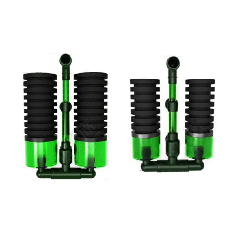 Фильтр для воды с двойной головкой губка аквариума чистящий фильтр аксессуары