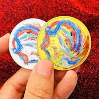 chinese phoenix dance nine days painted gold plated commemorative coin fengming prancing collection coin lucky challenge coin