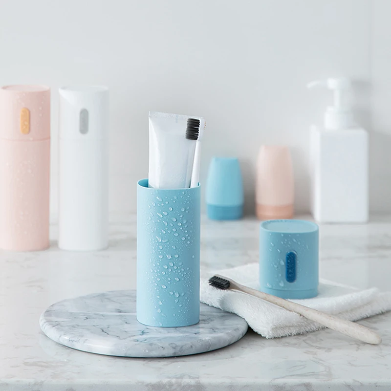 1Pcs Toothbrush Box Toothbrush Holders And Organizers Box Case Cup Storage With Cover Travel For Traveling Bathroom Accessories