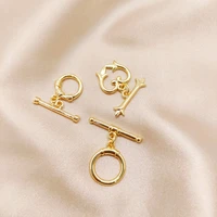18k gold plated toggle clasp set t bar lock jewelry findings for make jewelry