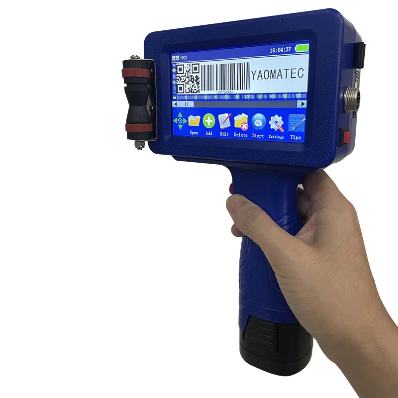 Online ディーラーサンプル価格12.7ロゴqrコードシリアル番号ポータブルマスクオンラインプリンターハンドジェットサーマルインクジェットプリンター