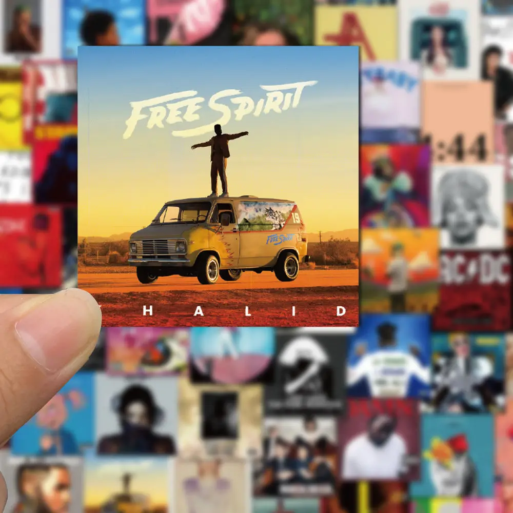 

50pcs Artist Album Sticker Graffiti Cartoon Sticker Laptop Trolley Case Decorative Waterproof Sticker PVC Sticker