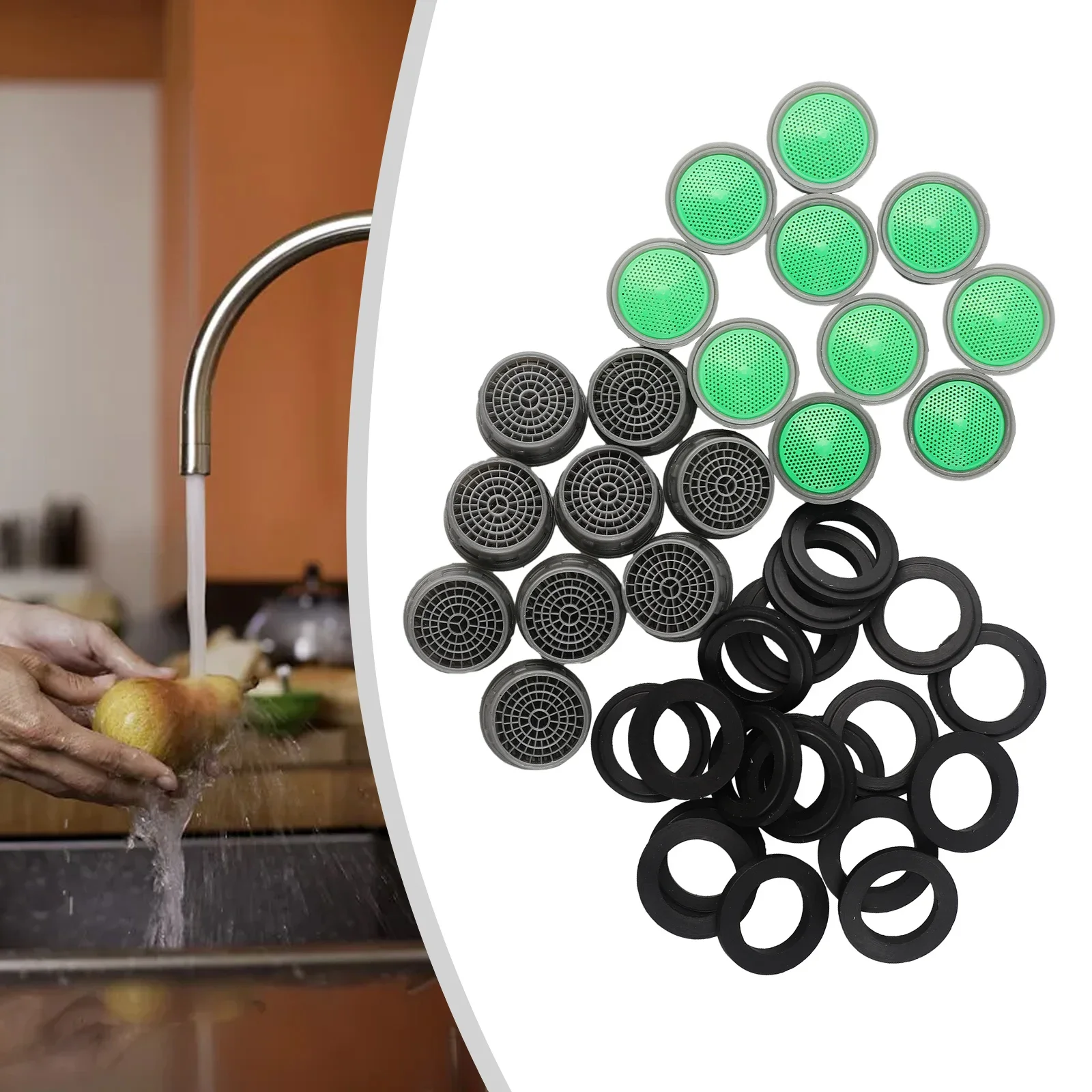 

20 шт. вставка для раковины, аэратор, кран для раковины, фильтр, аэратор, ограничитель потока, запасные части, аксессуары для кухонного смесителя