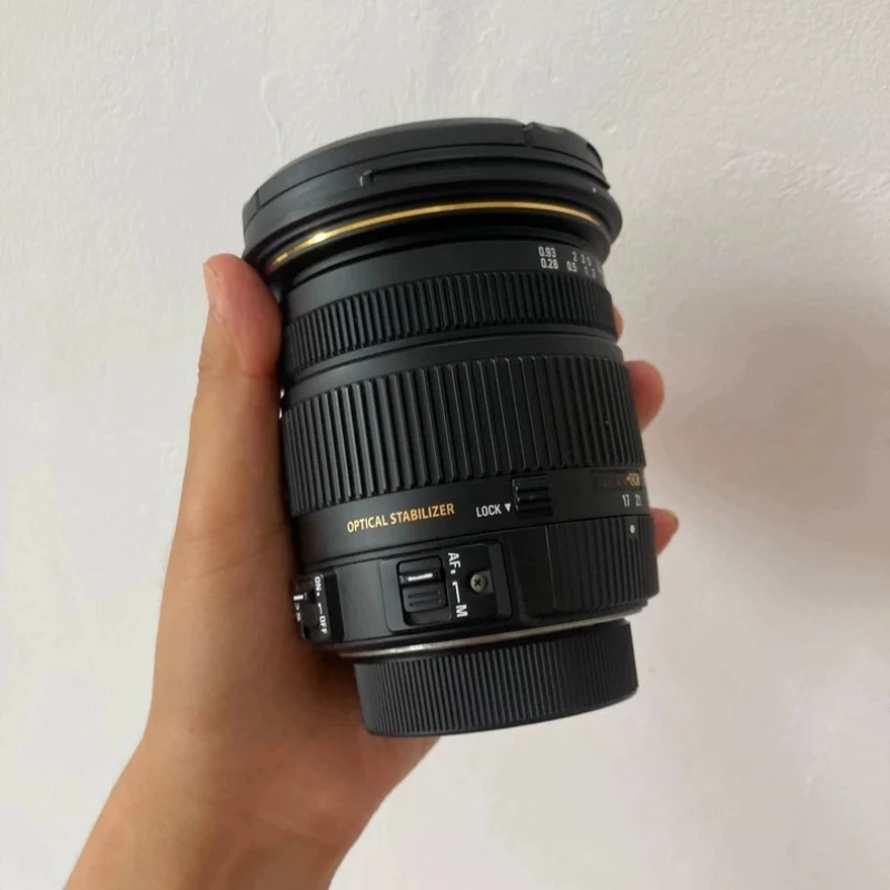 Фото 95% новый оригинальный объектив Sigma 17-50mm F2.8 EX DC OS HSM с оптической стабилизацией и автофокусом, стандартный зум-объектив для DSLR камер №1