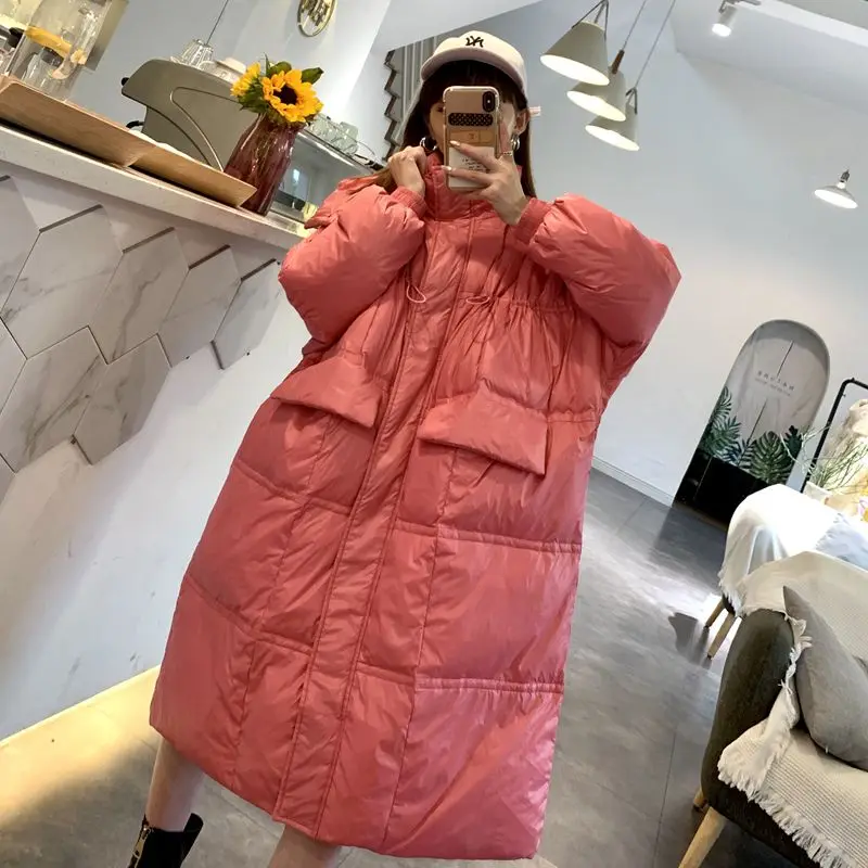 New Women Long Down Jacket Casual Style Autumn Winter Coats And Parkas Female Outwear