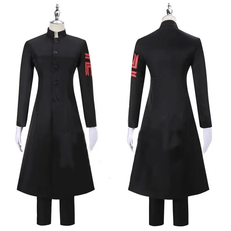 Аниме Мстители Костюм Сано Манджиру Косплей Униформа Ханагаки Такемичи Черный