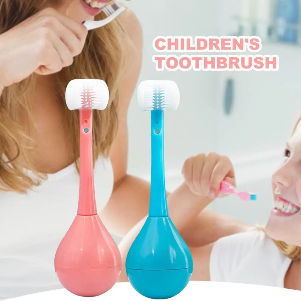

Convenient Durable Adorable Cute Tumbler Toothbrush Supplies for Home Children Toothbrush Three-sided Toothbrush