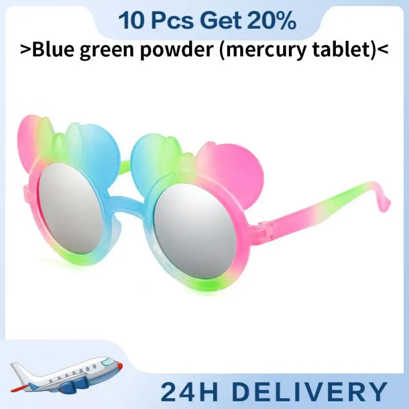 

Sun Glasses Cartoon Bear Ear Lovely Eyewear Childrens Glasses Round Colorful Shades Sunglasses Fashion Cute Oculos De Sol Kids