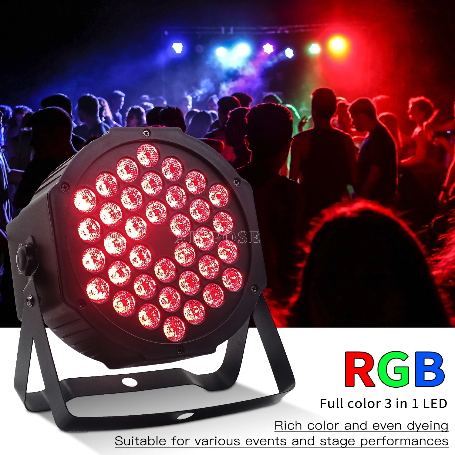 30 шт./лот светодиодный светильник Par 36x3 Вт 36 RGB Светильник с 3/6 каналами DMX512 Master Slave