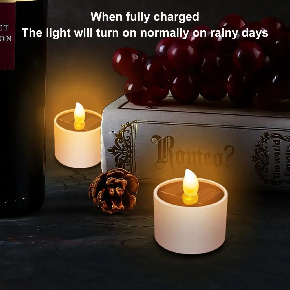 

IP42 Waterproof Romantic Solar LED Energy Electronic Candle Lamp for Courtyard