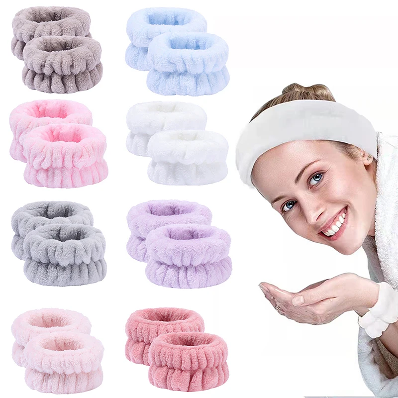 

1Pc Solid Color Plush Wrist Strap Soft Running Face Washing Wrist Washband Microfiber Absorbent Wrist Strap