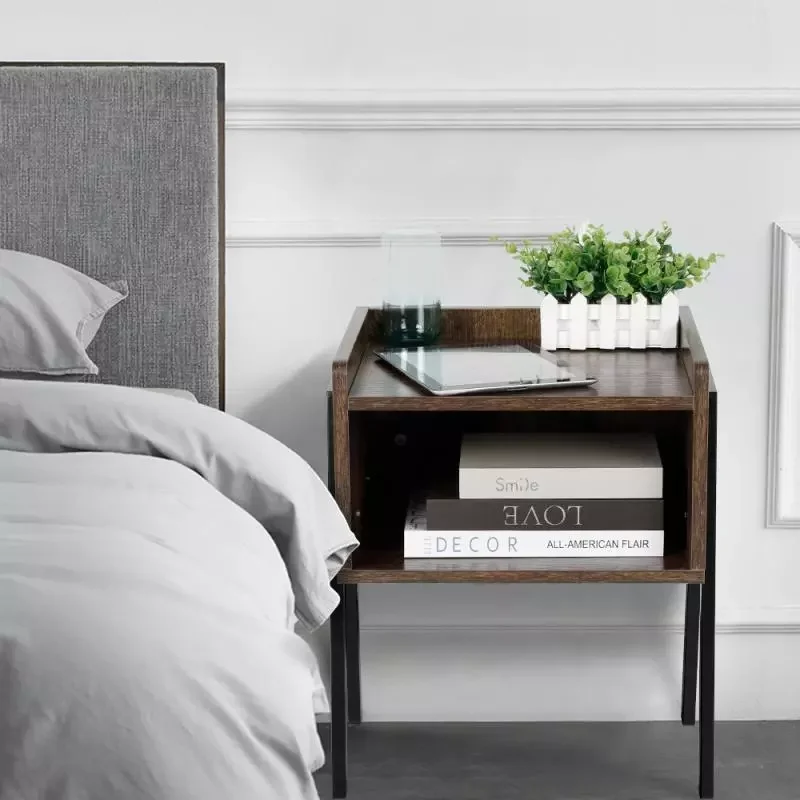 

Retro Wood Night Stands Dresser Simple Stylish Bedside Table Bedroom Furniture Accessories Nightstands Bedside Table HWC