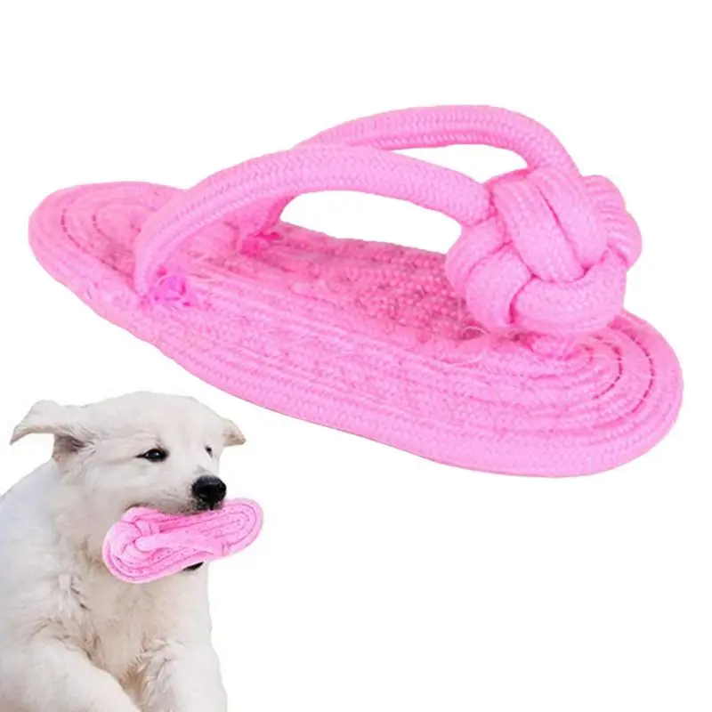 

Dog Teething Toys Pet Dog Chew Knot Toy Bite Resistant Slipper Shaped Dog Chewing Toys Dogs Accessories For Aggressive Chewers