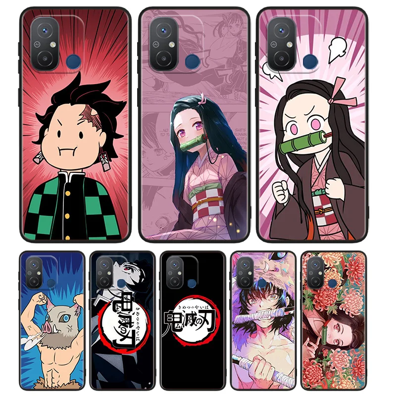 

Anime Demon Slayer Phone Case For Xiaomi Redmi K60E K60 K50G K50 K40S K40 K20 S2 6A 6 5A 5 Pro Ultra Black Soft Cover