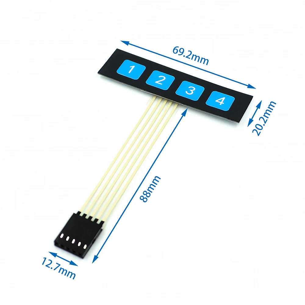 1*2 3 4 5 кнопочный мембранный переключатель с кнопками 3*4 4X5 матричная клавиатура 1x6