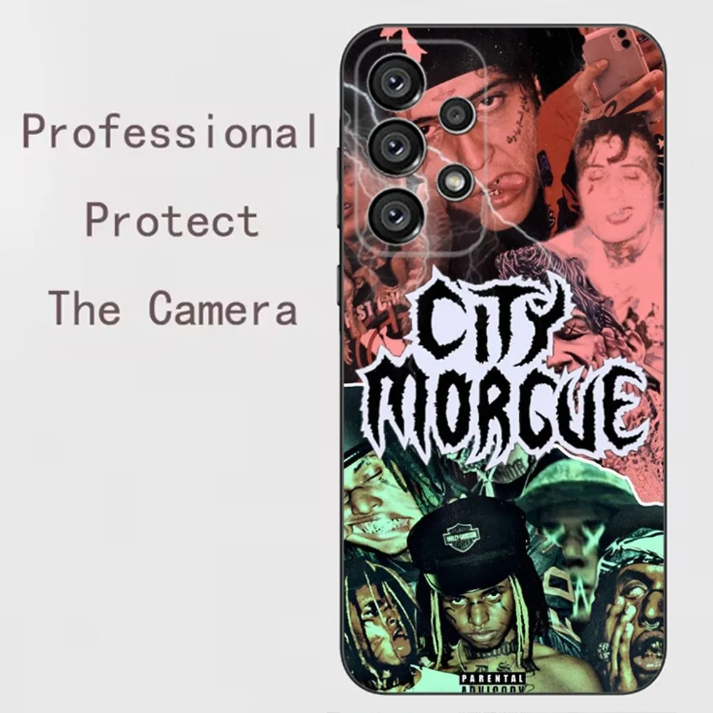 City M-Morgue music group Phone Case For Samsung Galaxy A13 A21s A22 A31 A32 A52 A53 A71 A80 A91 Soft Black Shell