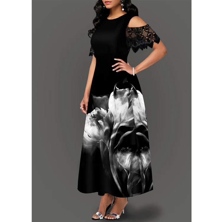 

Женское кружевное Бандажное платье, черное ажурное вечернее Клубное платье знаменитости, подиумное элегантное вечернее платье для свадьбы...