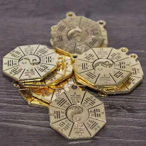 50pcs Chinese Feng Shui Lucky Coins Old Original Gold Plated Coin Set 28mm Ancient Fortune Ching Money Cash for Collection Gift