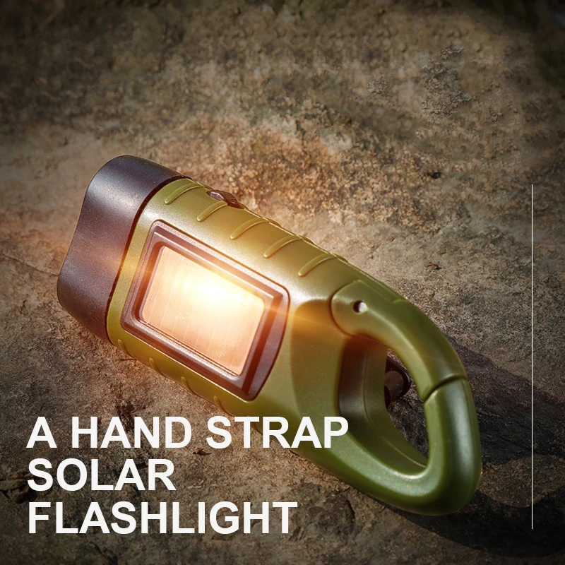 

Outdoor Hand Power Generation Led Flashlight Bright Solar Rechargeable Flashlight