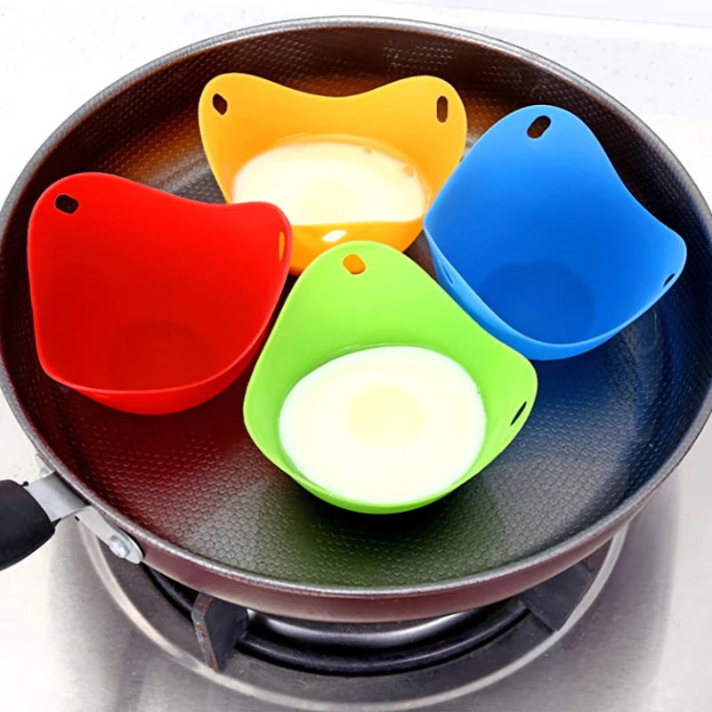 

1pc/4pcs Silicone Egg Poacher Egg Cooker Cooking Gadgets Poaching Pods Pan Mold Kitchen Tools Accessories Egg Boiler