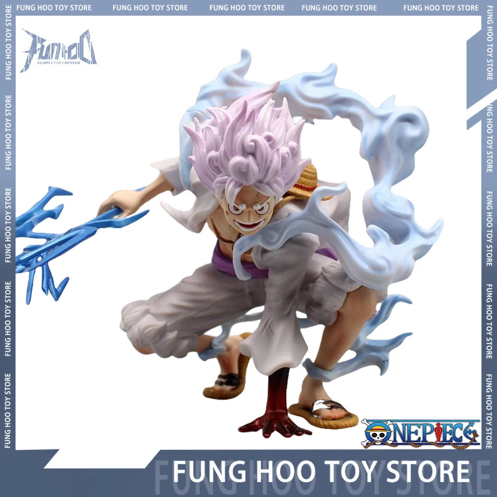 

One Piece Luffy Gear 5 Anime Figure Sun God Nika Luffy Figures Squat Down With Lightning Figurine Statue Model Doll Toys Gift