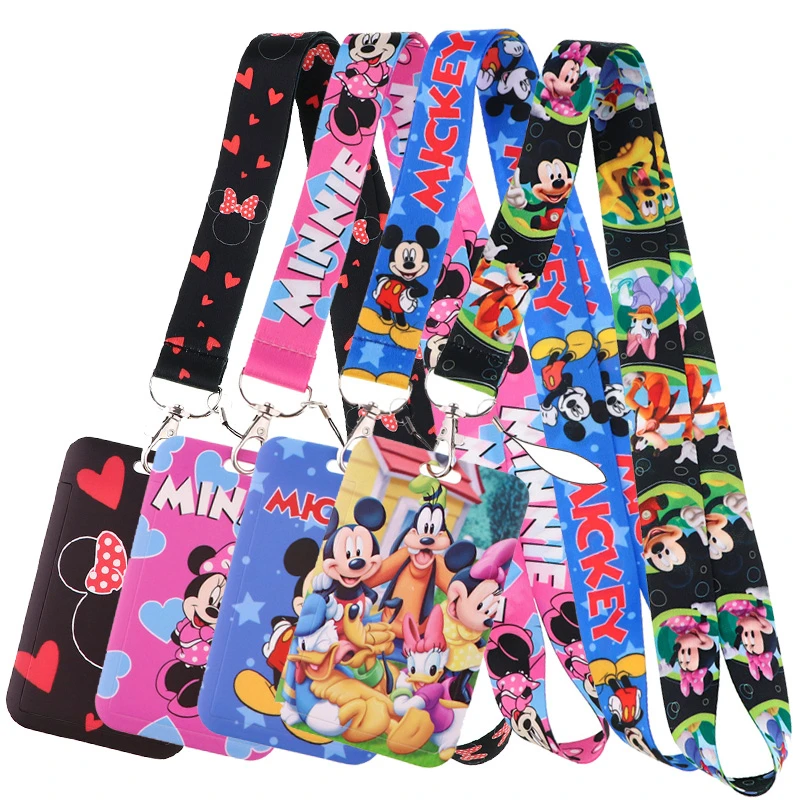 

Disney Lanyard Keychain Lanyards Id Badge Holder ID Card Pass Gym Mobile Phone Badge Holder Key Strap Webbings Ribbons